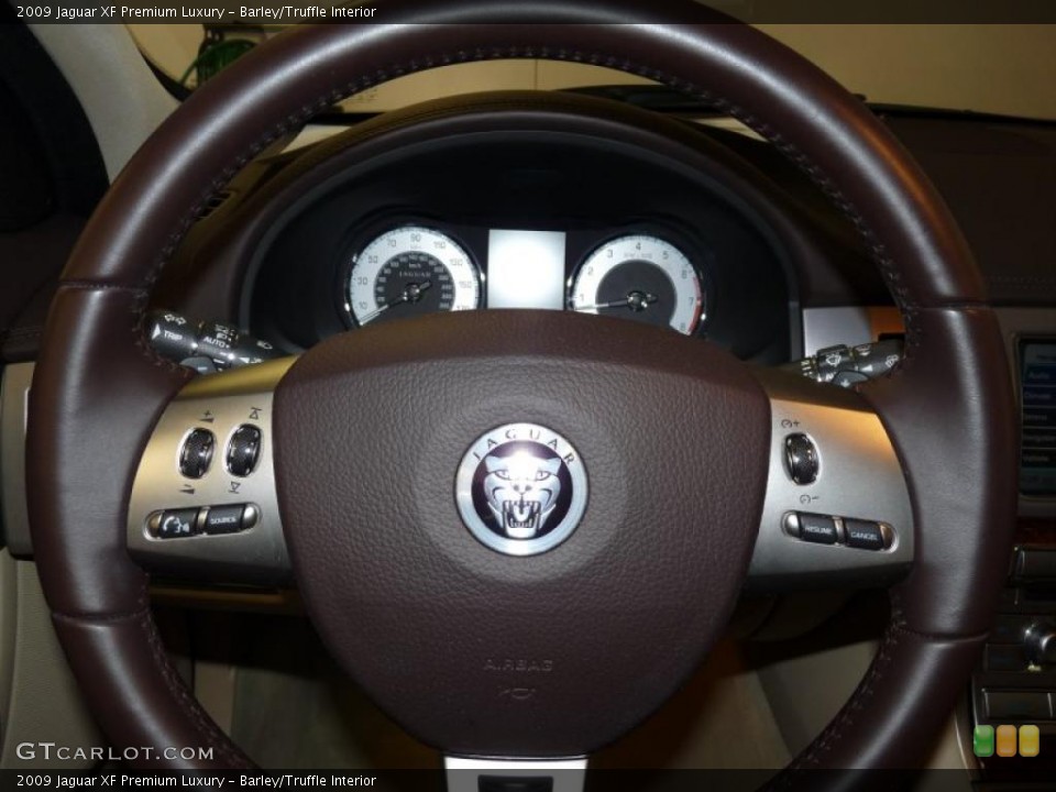 Barley/Truffle Interior Steering Wheel for the 2009 Jaguar XF Premium Luxury #40488742