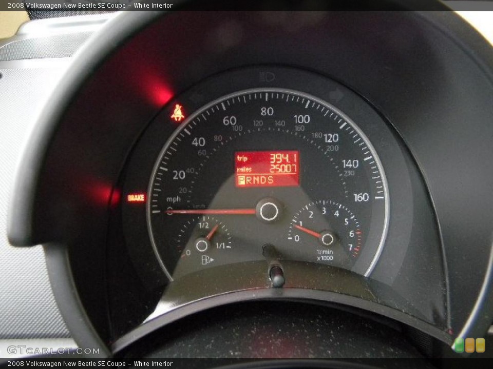 White Interior Gauges for the 2008 Volkswagen New Beetle SE Coupe #40489242