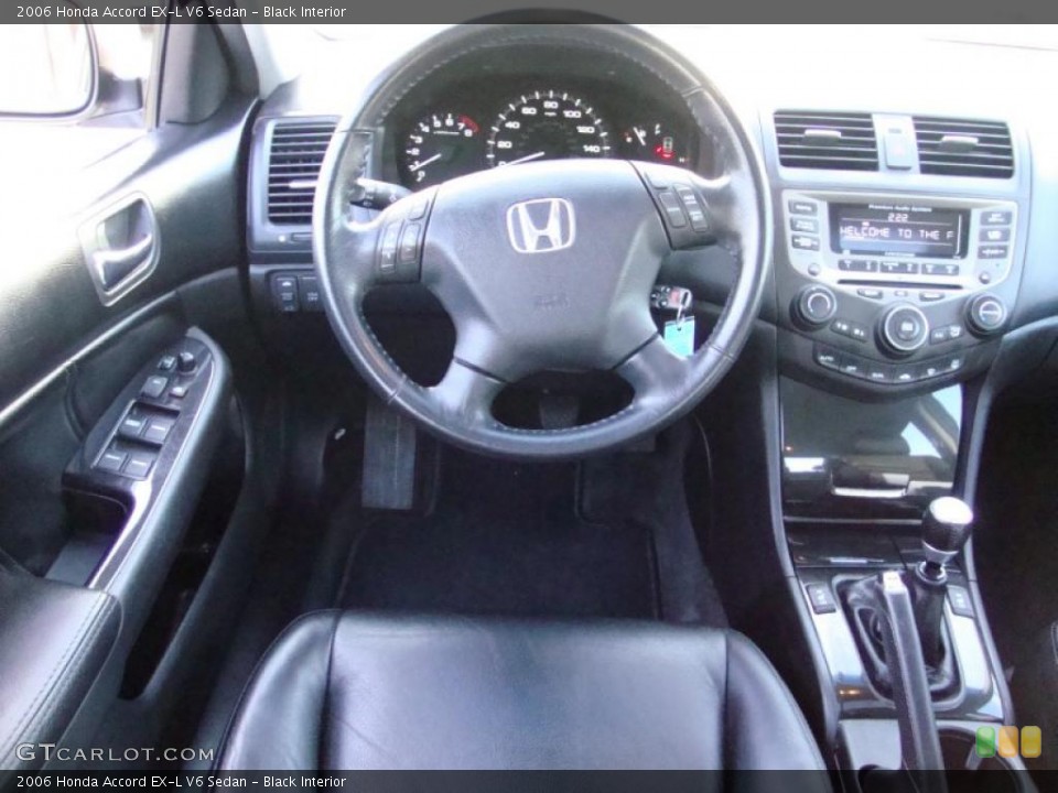Black Interior Steering Wheel for the 2006 Honda Accord EX-L V6 Sedan #40492286