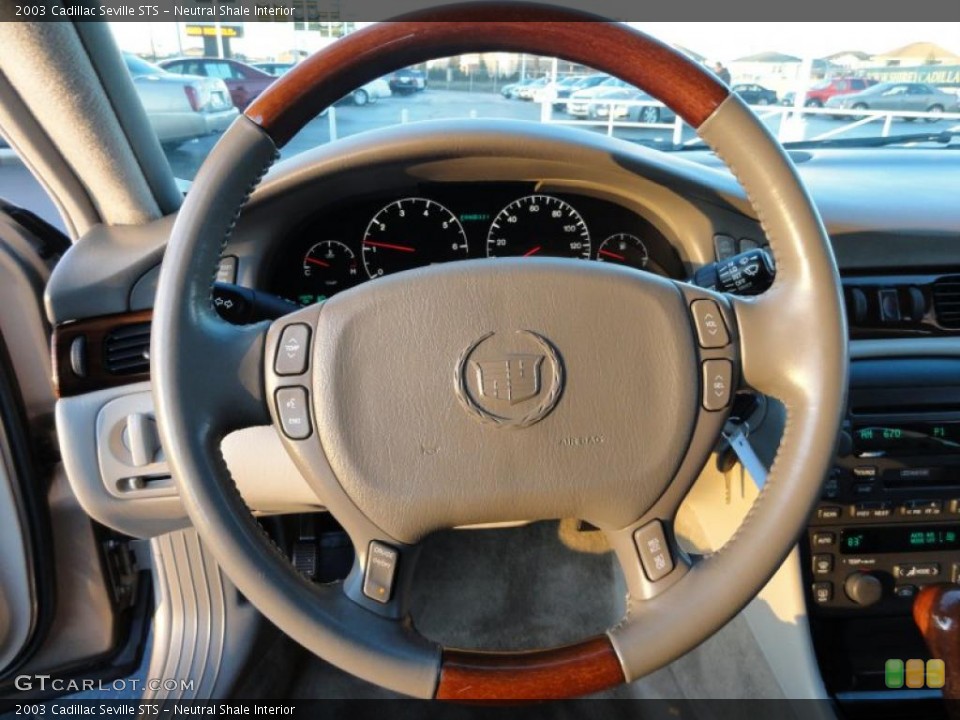 Neutral Shale Interior Steering Wheel for the 2003 Cadillac Seville STS #40492810