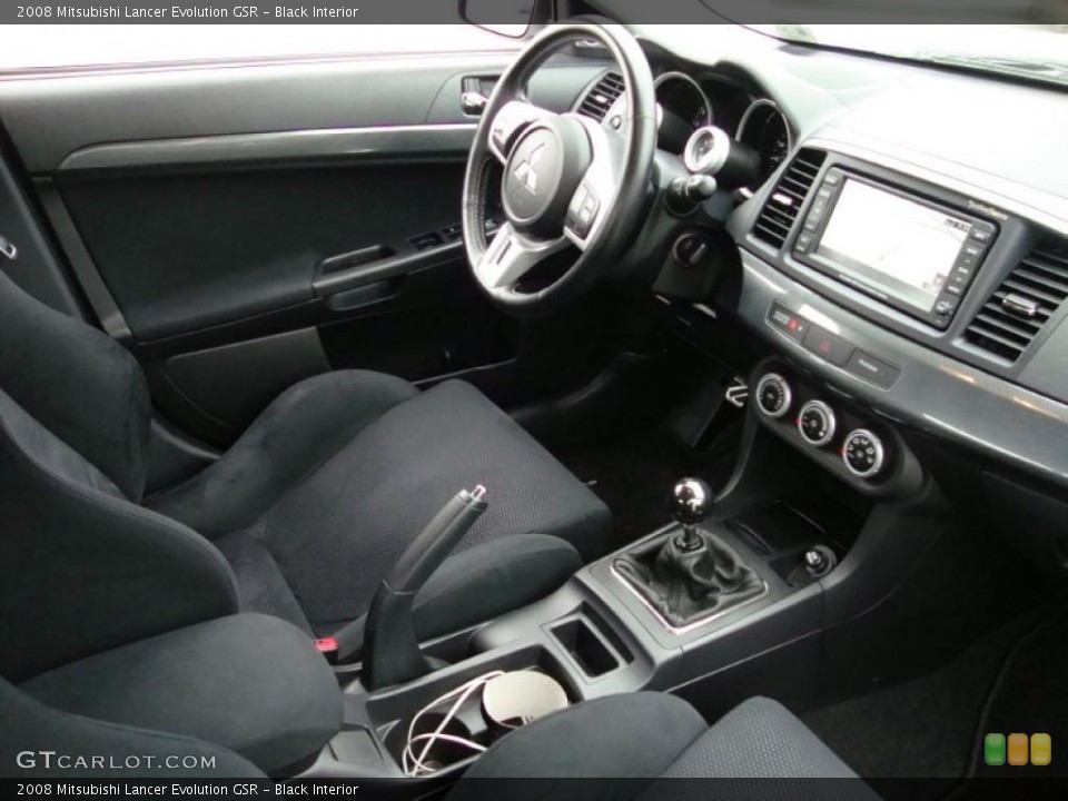Black Interior Photo for the 2008 Mitsubishi Lancer Evolution GSR #40494606