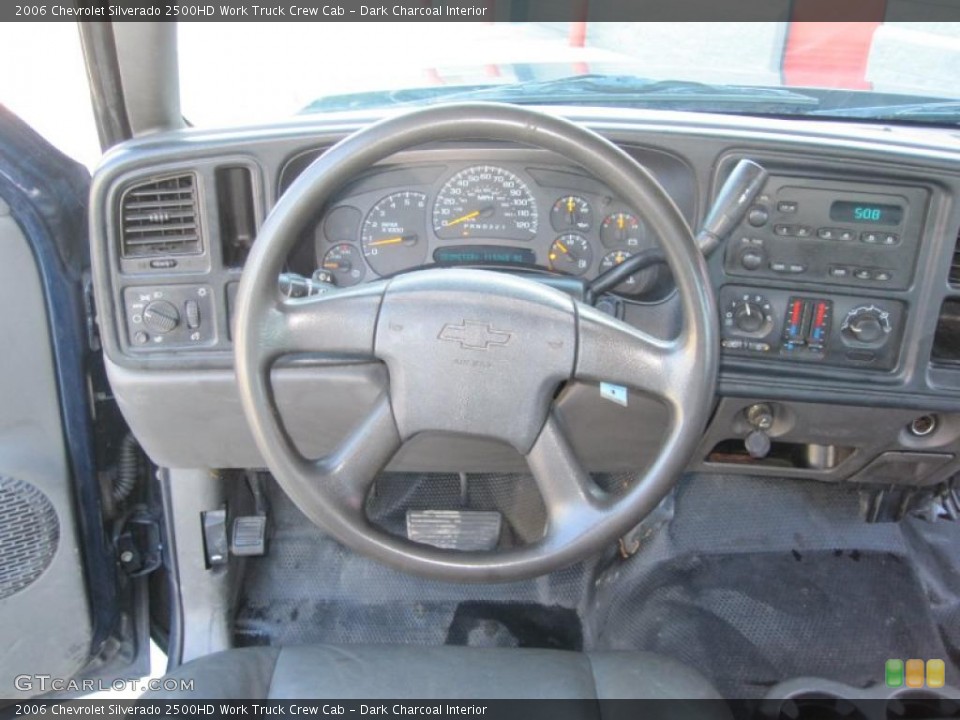 Dark Charcoal Interior Dashboard for the 2006 Chevrolet Silverado 2500HD Work Truck Crew Cab #40494934