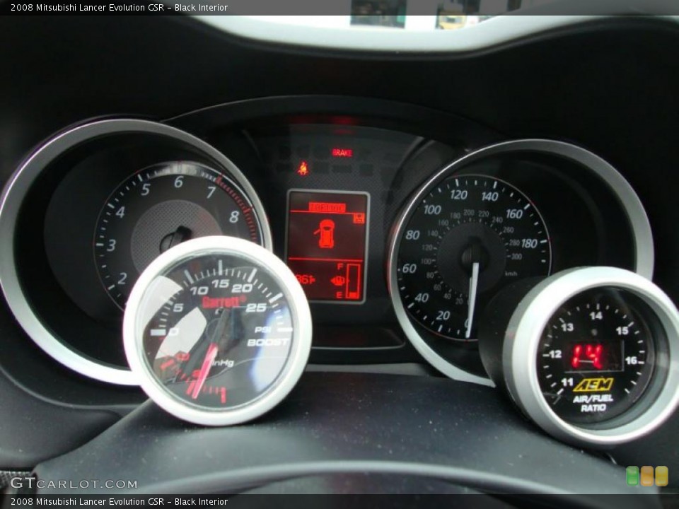 Black Interior Gauges for the 2008 Mitsubishi Lancer Evolution GSR #40495042