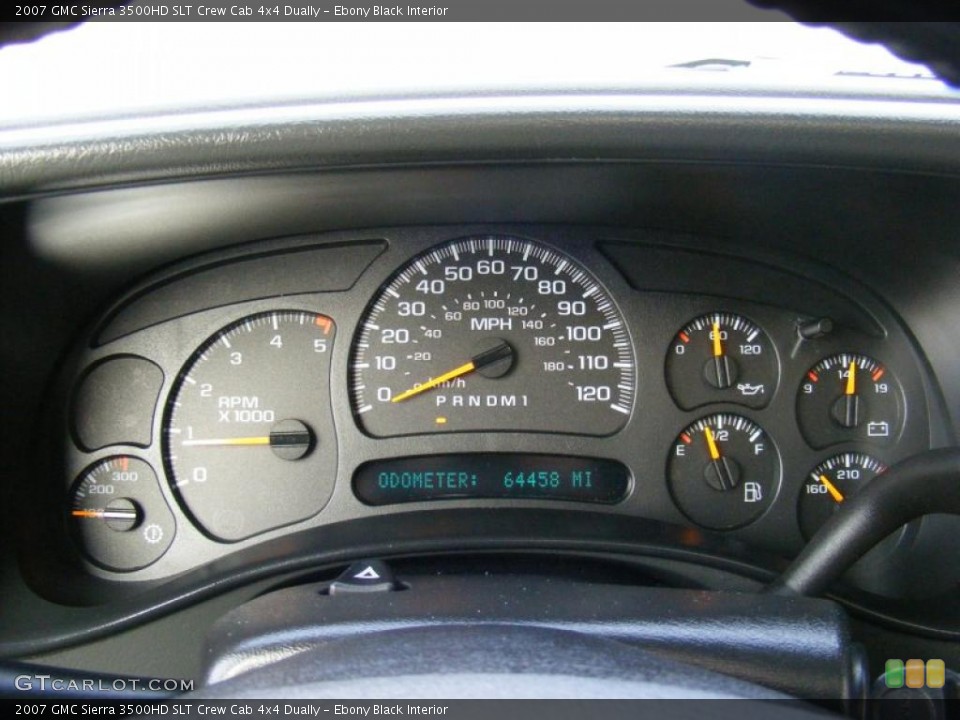 Ebony Black Interior Gauges for the 2007 GMC Sierra 3500HD SLT Crew Cab 4x4 Dually #40499142