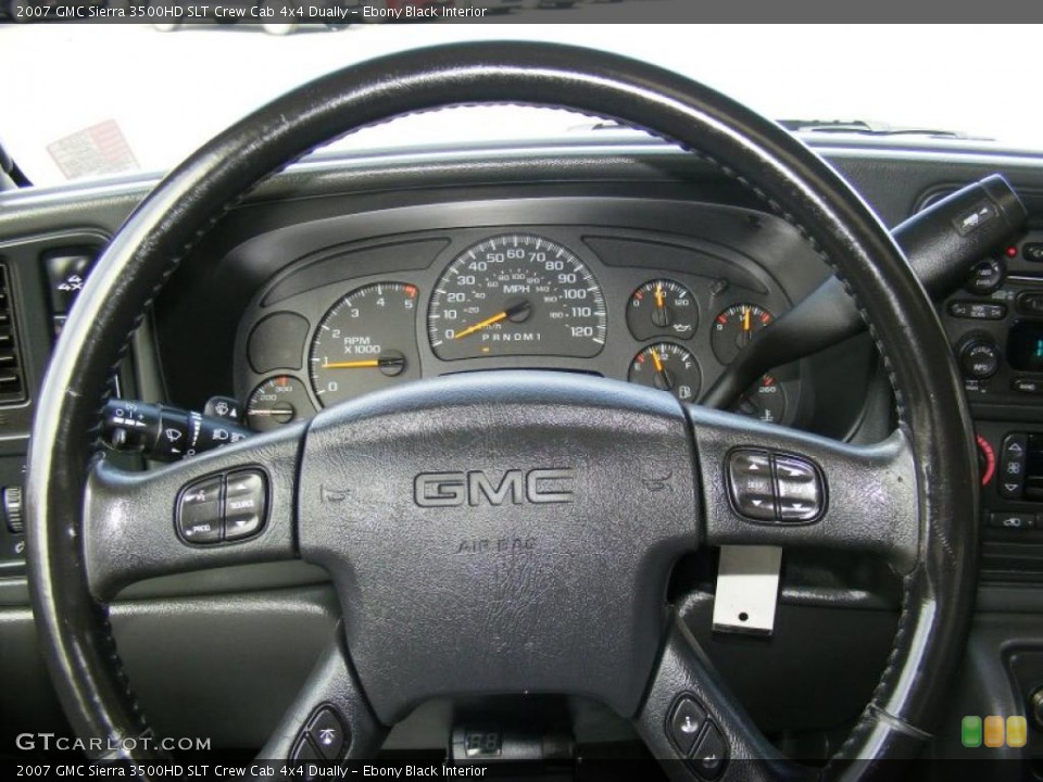 Ebony Black Interior Steering Wheel for the 2007 GMC Sierra 3500HD SLT Crew Cab 4x4 Dually #40499158