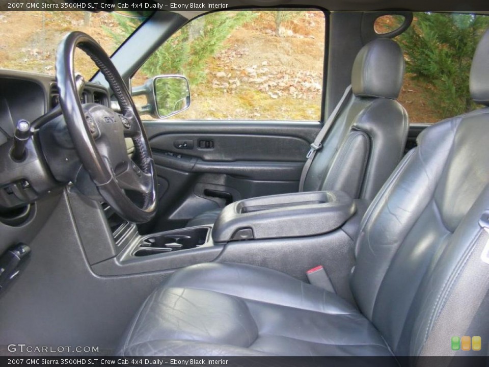 Ebony Black Interior Photo for the 2007 GMC Sierra 3500HD SLT Crew Cab 4x4 Dually #40499306