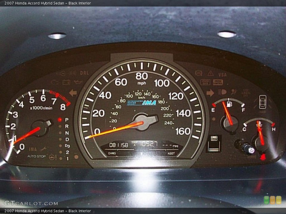 Black Interior Gauges for the 2007 Honda Accord Hybrid Sedan #40500666