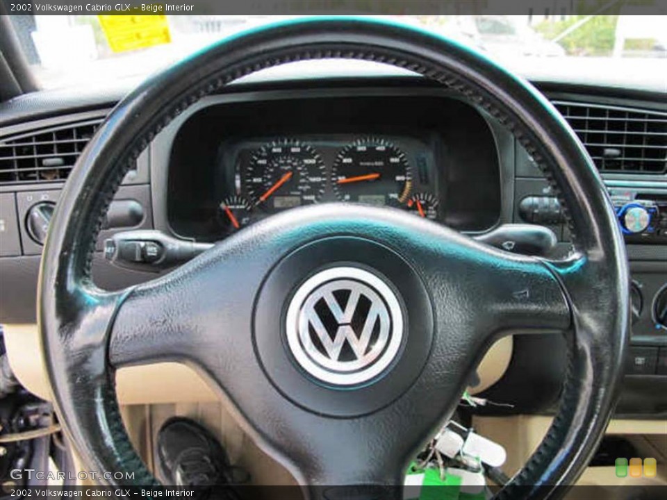 Beige Interior Steering Wheel for the 2002 Volkswagen Cabrio GLX #40501438