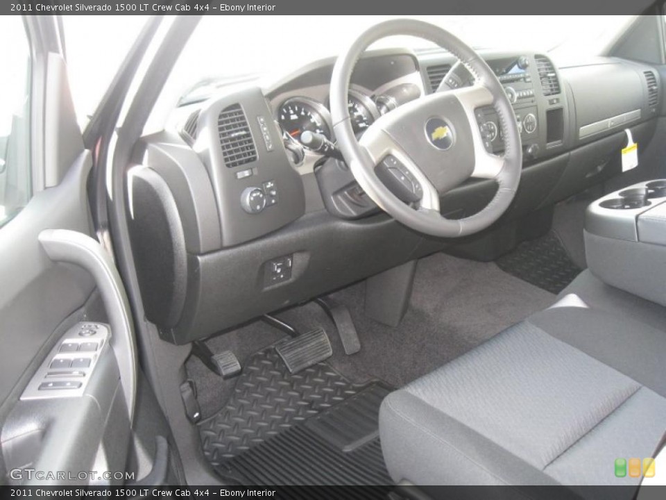 Ebony Interior Prime Interior for the 2011 Chevrolet Silverado 1500 LT Crew Cab 4x4 #40501758