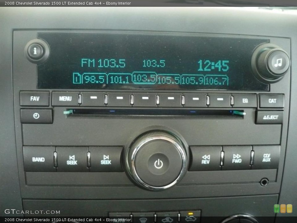 Ebony Interior Controls for the 2008 Chevrolet Silverado 1500 LT Extended Cab 4x4 #40502418