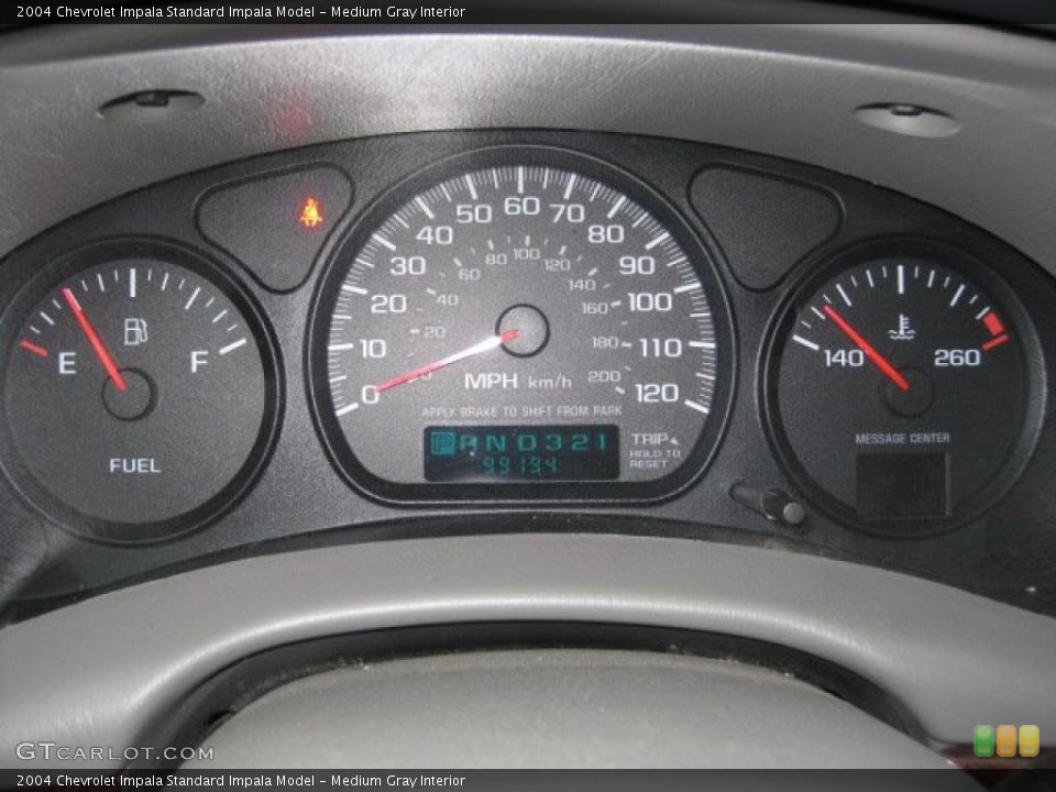 Medium Gray Interior Gauges for the 2004 Chevrolet Impala  #40502770