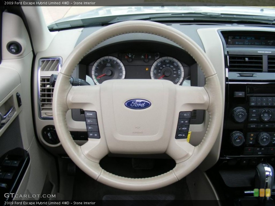 Stone Interior Steering Wheel for the 2009 Ford Escape Hybrid Limited 4WD #40504066