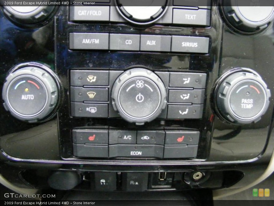 Stone Interior Controls for the 2009 Ford Escape Hybrid Limited 4WD #40504154