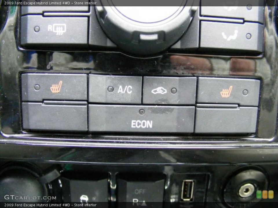 Stone Interior Controls for the 2009 Ford Escape Hybrid Limited 4WD #40504170