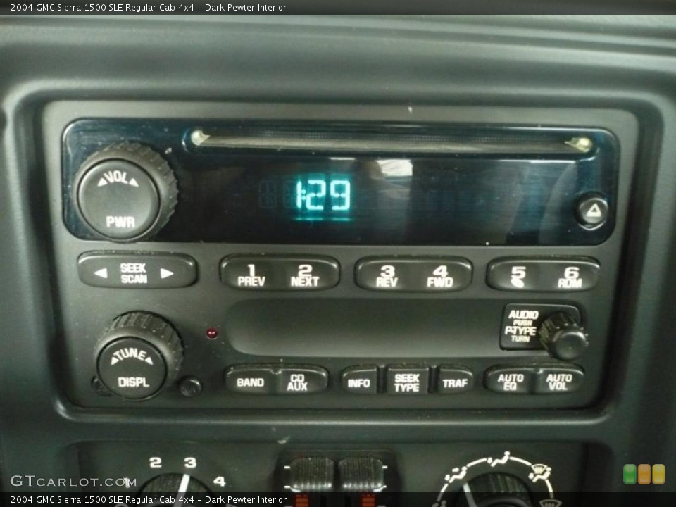 Dark Pewter Interior Controls for the 2004 GMC Sierra 1500 SLE Regular Cab 4x4 #40505214