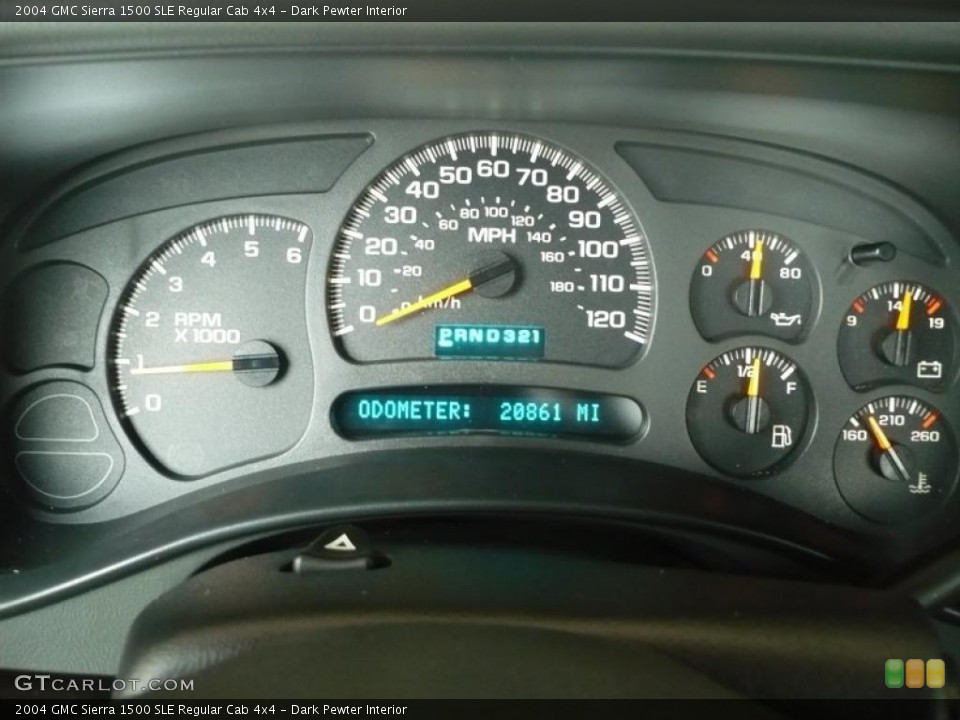 Dark Pewter Interior Gauges for the 2004 GMC Sierra 1500 SLE Regular Cab 4x4 #40505270