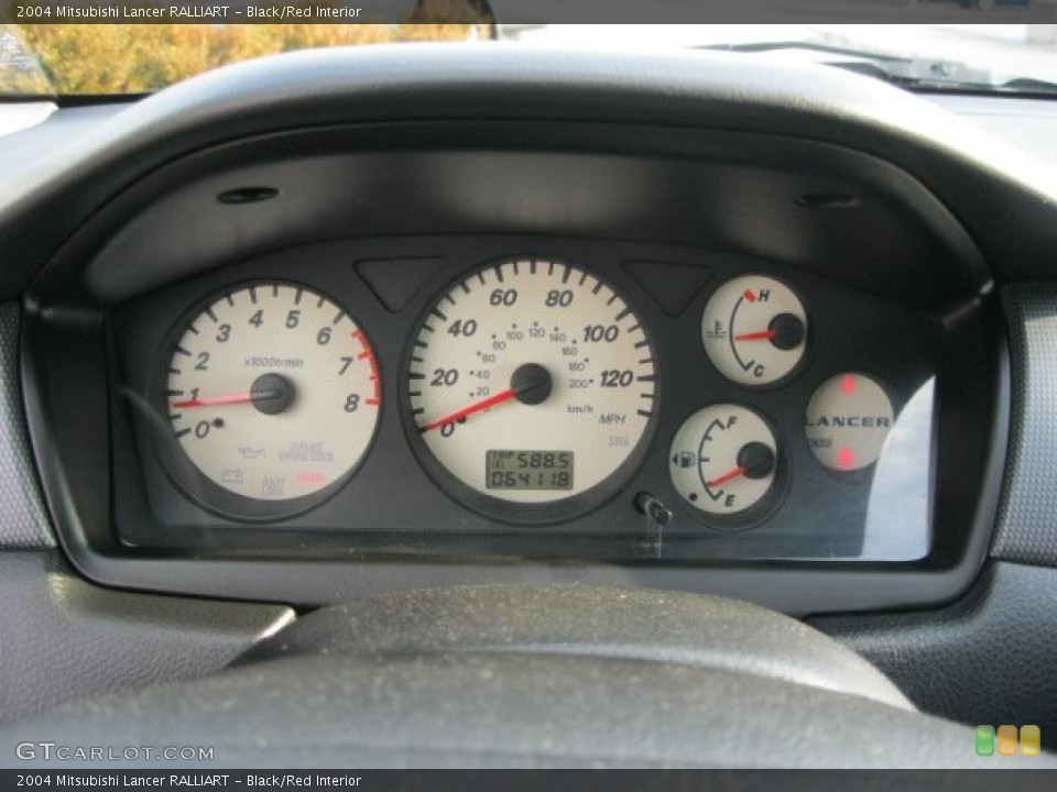 Black/Red Interior Gauges for the 2004 Mitsubishi Lancer RALLIART #40507626
