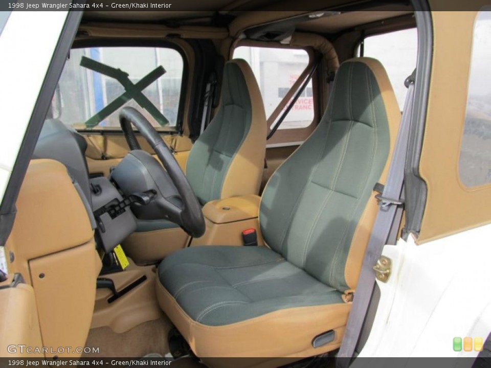 Green/Khaki Interior Photo for the 1998 Jeep Wrangler Sahara 4x4 #40507762