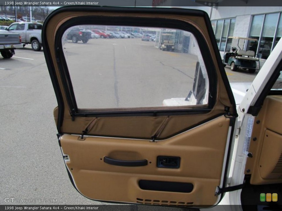 Green/Khaki Interior Door Panel for the 1998 Jeep Wrangler Sahara 4x4 #40507790