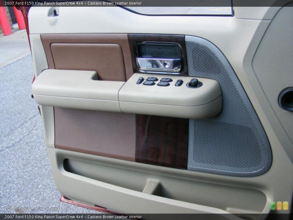 Castano Brown Leather Interior Door Panel for the 2007 Ford F150 King Ranch SuperCrew 4x4 #40508606