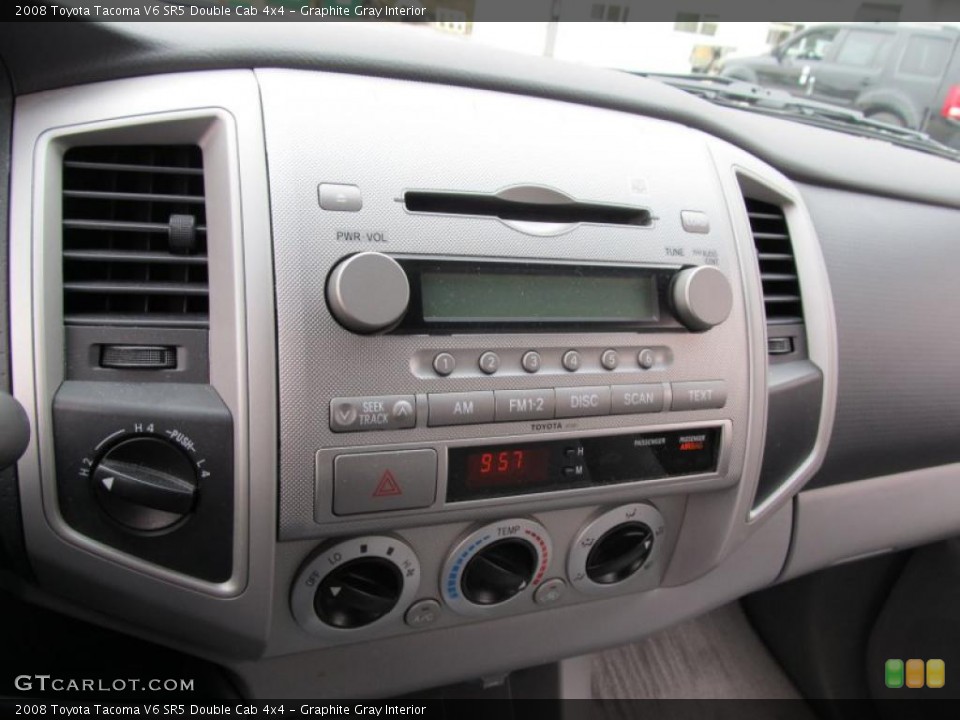 Graphite Gray Interior Controls for the 2008 Toyota Tacoma V6 SR5 Double Cab 4x4 #40511522