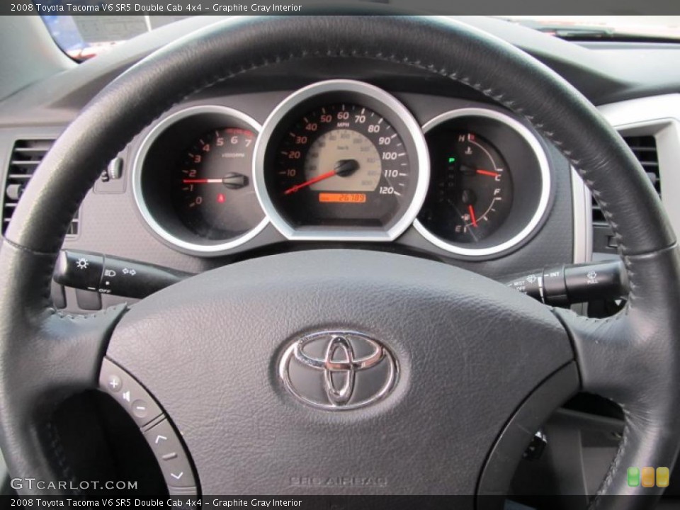 Graphite Gray Interior Steering Wheel for the 2008 Toyota Tacoma V6 SR5 Double Cab 4x4 #40511570
