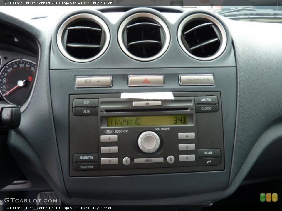 Dark Gray Interior Controls for the 2010 Ford Transit Connect XLT Cargo Van #40511766