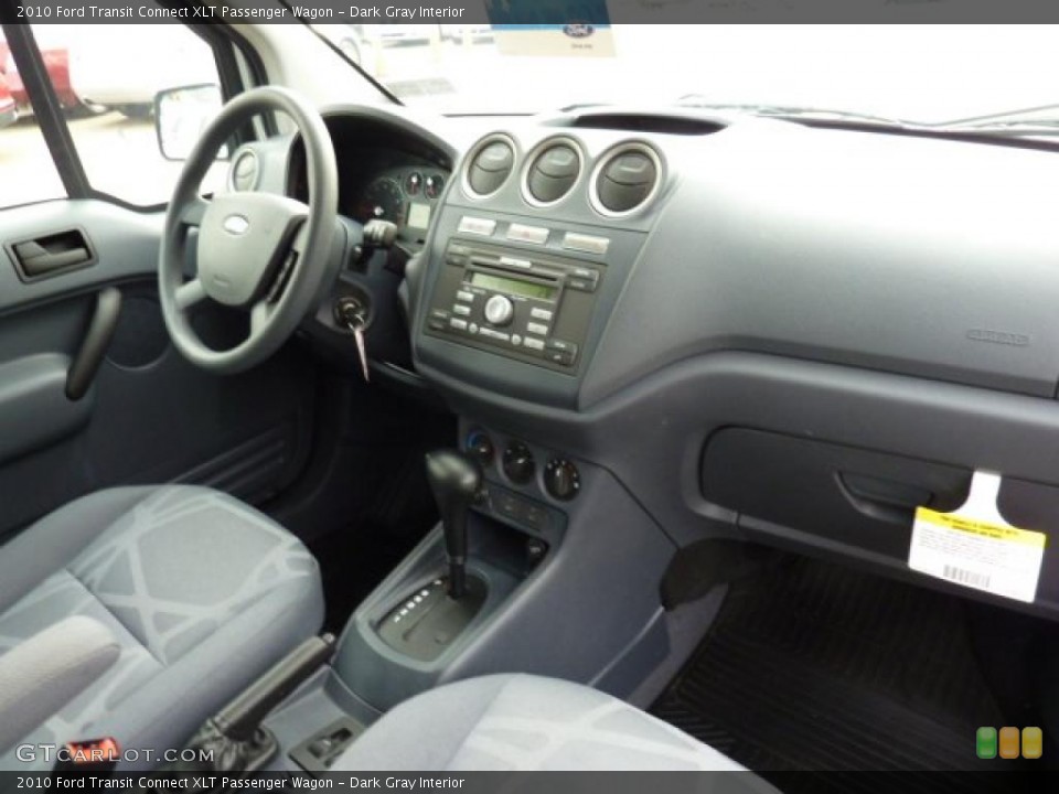 Dark Gray Interior Dashboard for the 2010 Ford Transit Connect XLT Passenger Wagon #40512014