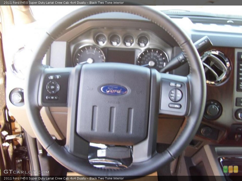 Black Two Tone Interior Steering Wheel for the 2011 Ford F450 Super Duty Lariat Crew Cab 4x4 Dually #40513126