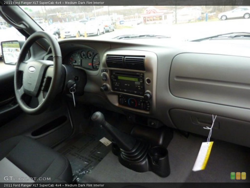 Medium Dark Flint Interior Dashboard for the 2011 Ford Ranger XLT SuperCab 4x4 #40517298