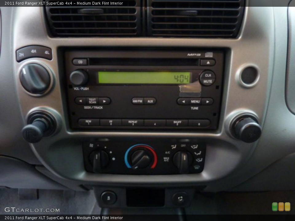 Medium Dark Flint Interior Controls for the 2011 Ford Ranger XLT SuperCab 4x4 #40517326