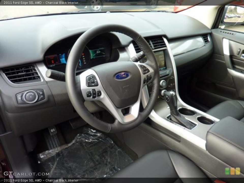 Charcoal Black Interior Prime Interior for the 2011 Ford Edge SEL AWD #40517486