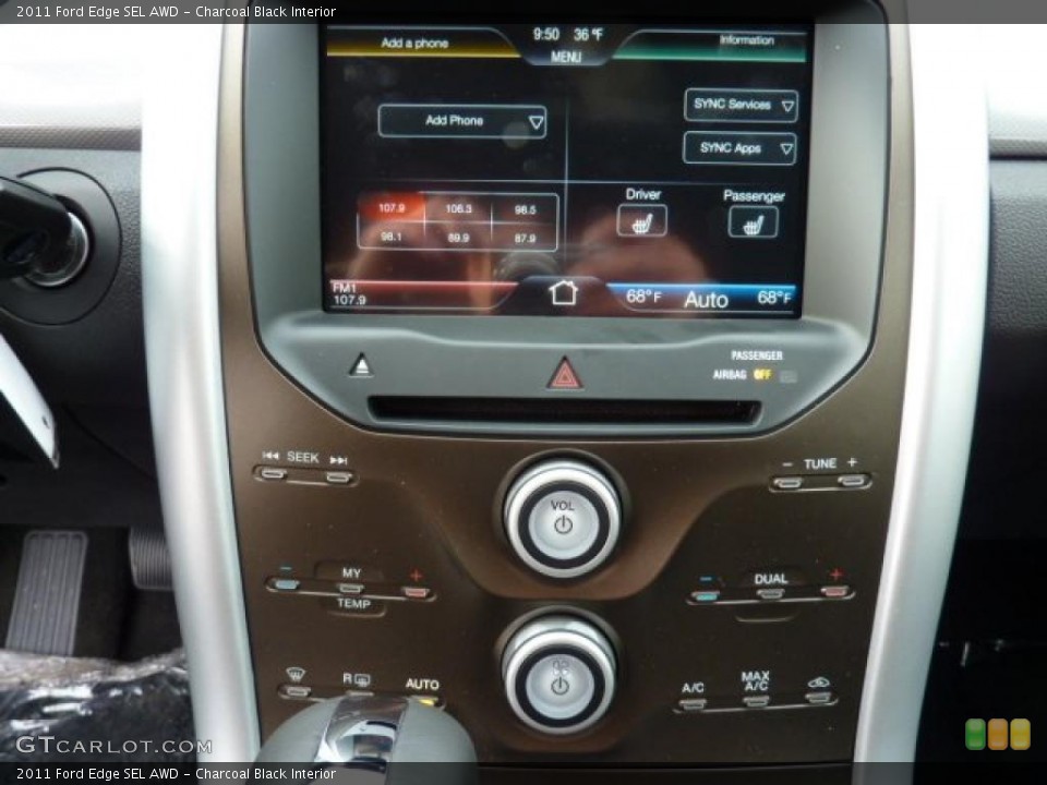 Charcoal Black Interior Controls for the 2011 Ford Edge SEL AWD #40517550