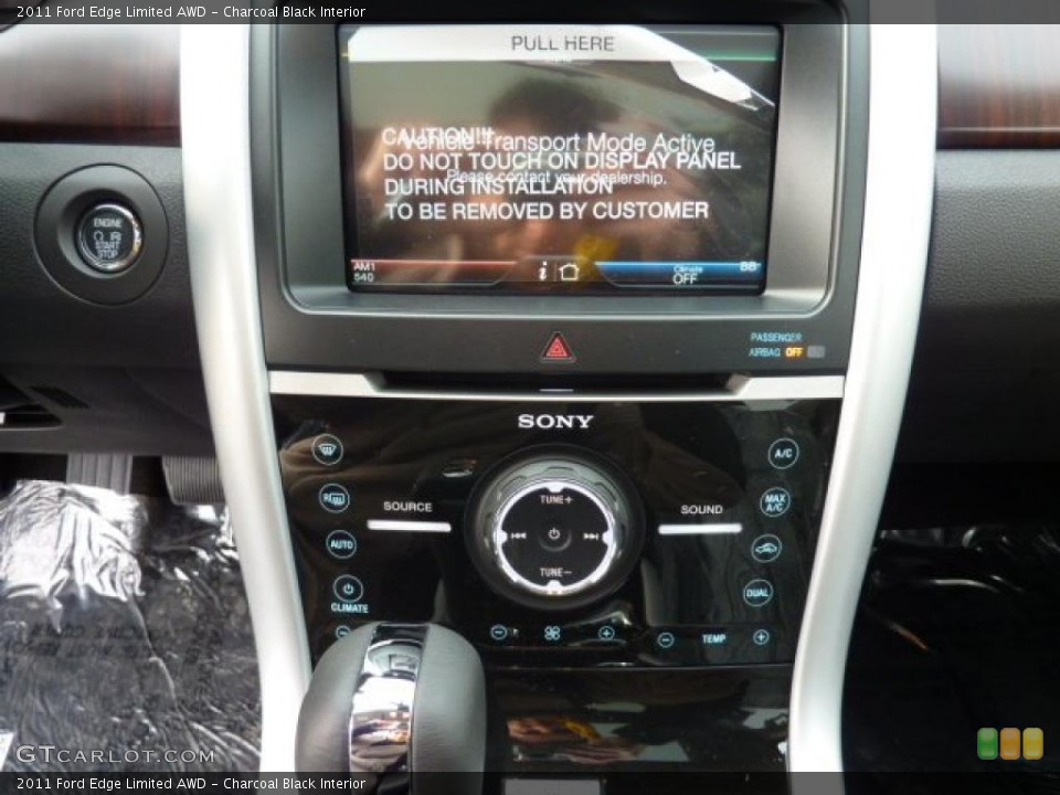 Charcoal Black Interior Controls for the 2011 Ford Edge Limited AWD #40520102