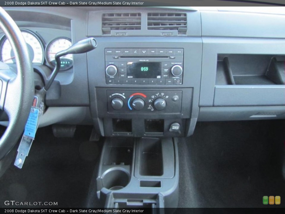 Dark Slate Gray/Medium Slate Gray Interior Controls for the 2008 Dodge Dakota SXT Crew Cab #40524964