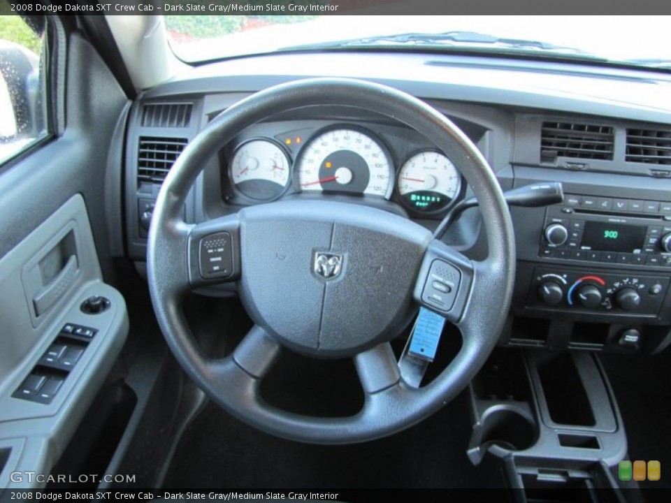 Dark Slate Gray/Medium Slate Gray Interior Steering Wheel for the 2008 Dodge Dakota SXT Crew Cab #40524984