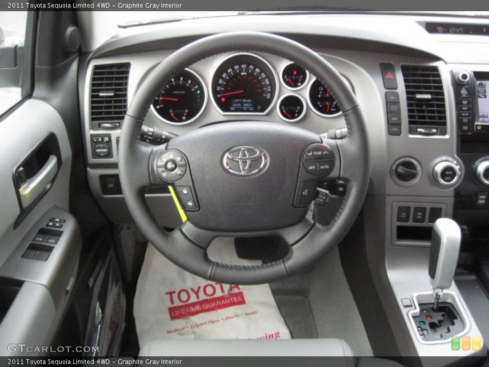 Graphite Gray Interior Steering Wheel for the 2011 Toyota Sequoia Limited 4WD #40532004