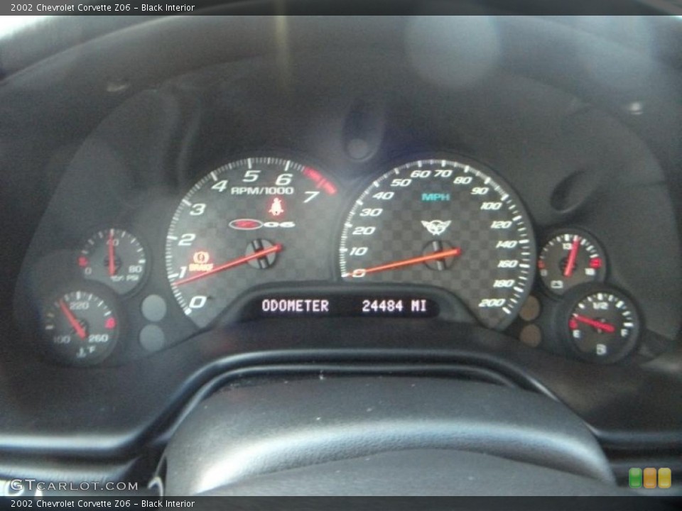 Black Interior Gauges for the 2002 Chevrolet Corvette Z06 #40536477