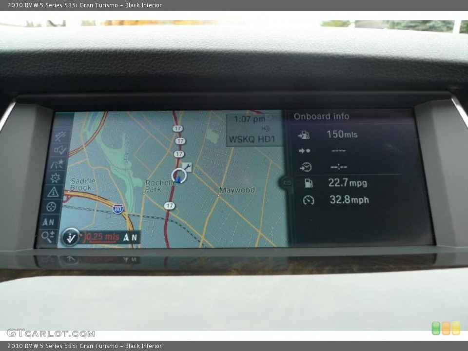 Black Interior Navigation for the 2010 BMW 5 Series 535i Gran Turismo #40540849