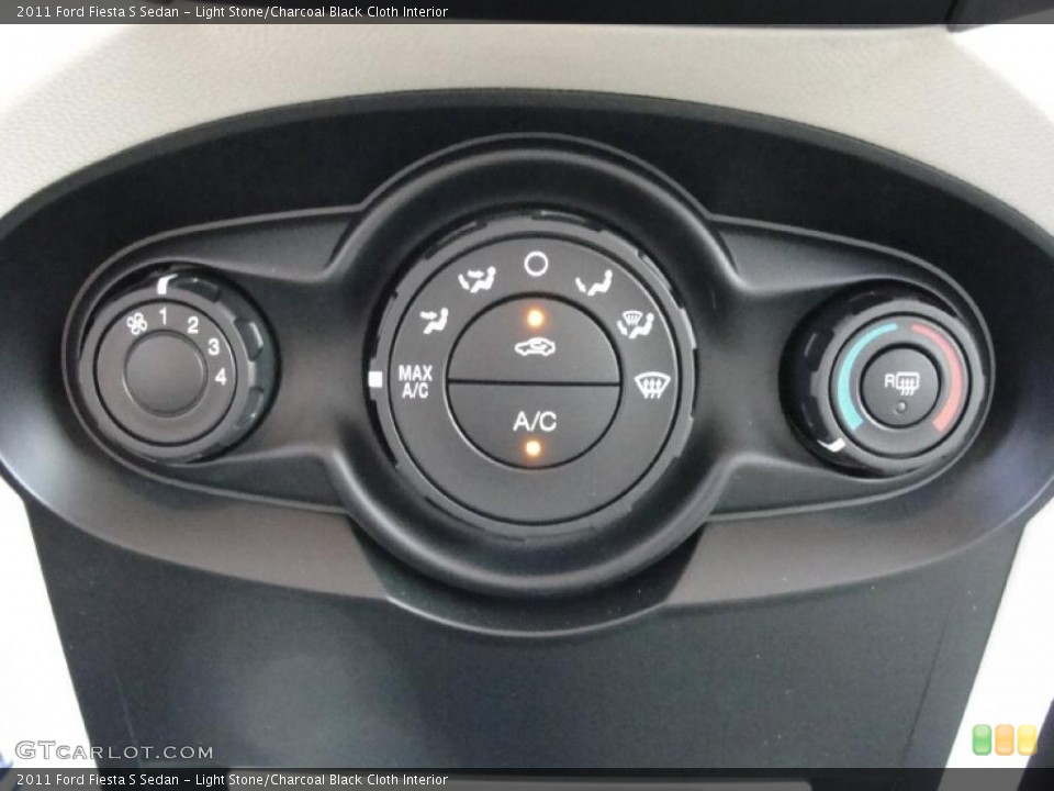 Light Stone/Charcoal Black Cloth Interior Controls for the 2011 Ford Fiesta S Sedan #40542433