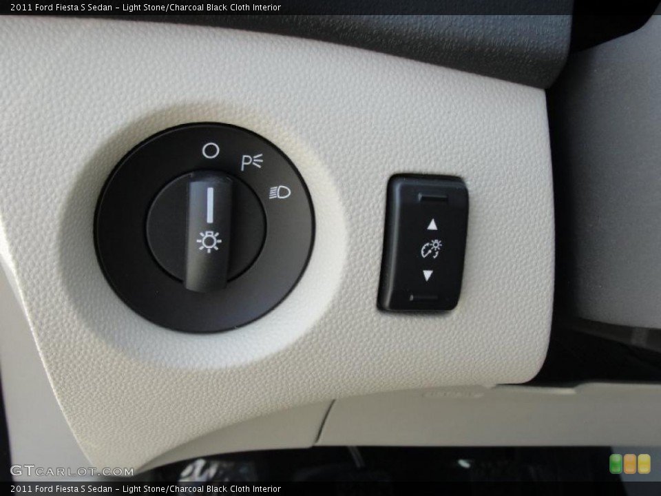 Light Stone/Charcoal Black Cloth Interior Controls for the 2011 Ford Fiesta S Sedan #40542461