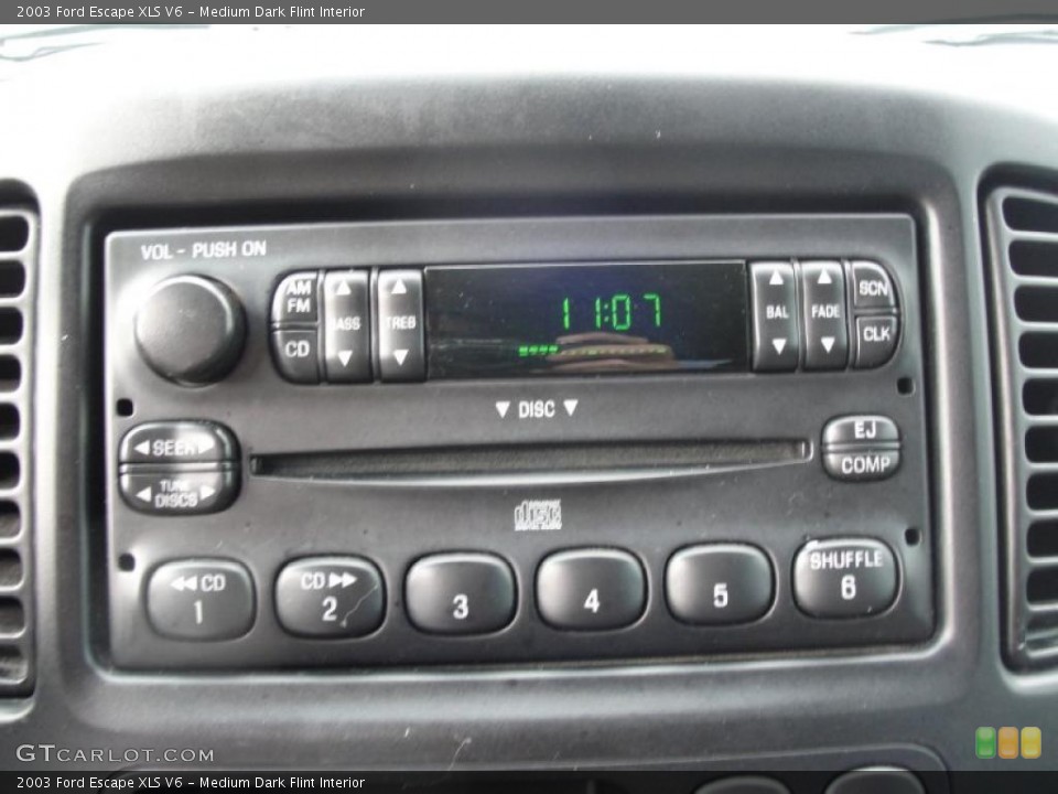 Medium Dark Flint Interior Controls for the 2003 Ford Escape XLS V6 #40543649
