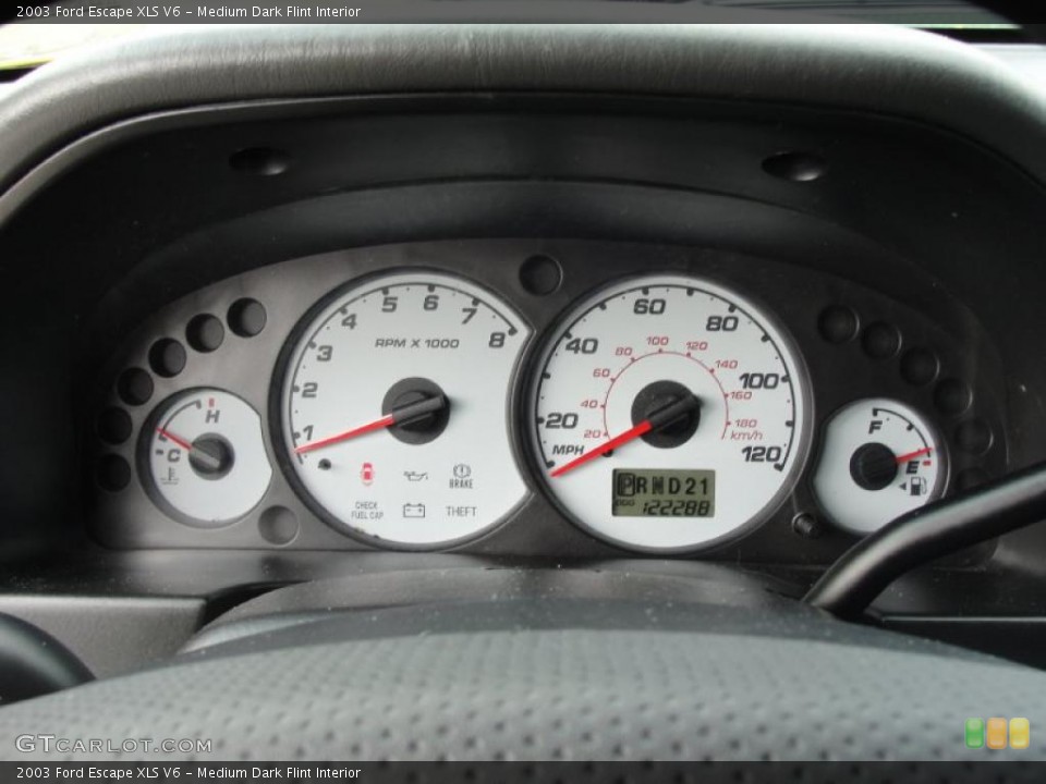 Medium Dark Flint Interior Gauges for the 2003 Ford Escape XLS V6 #40543713