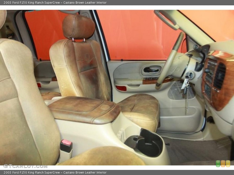 Castano Brown Leather Interior Photo for the 2003 Ford F150 King Ranch SuperCrew #40546973