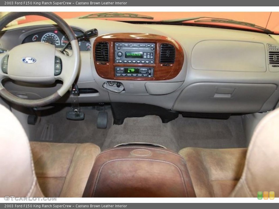 Castano Brown Leather 2003 Ford F150 Interiors