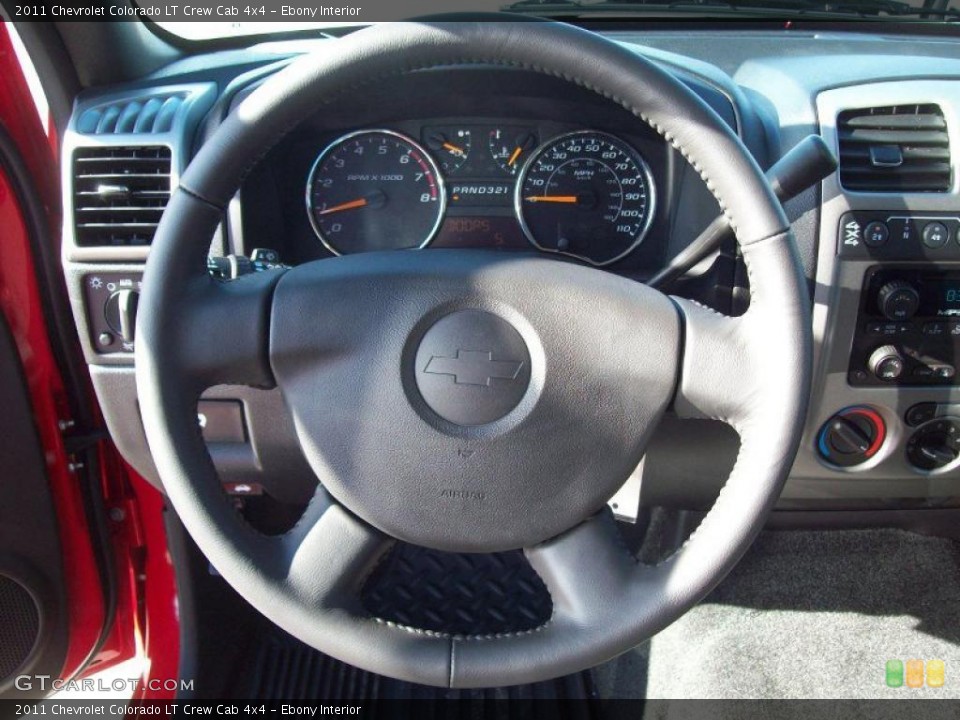 Ebony Interior Steering Wheel for the 2011 Chevrolet Colorado LT Crew Cab 4x4 #40547565