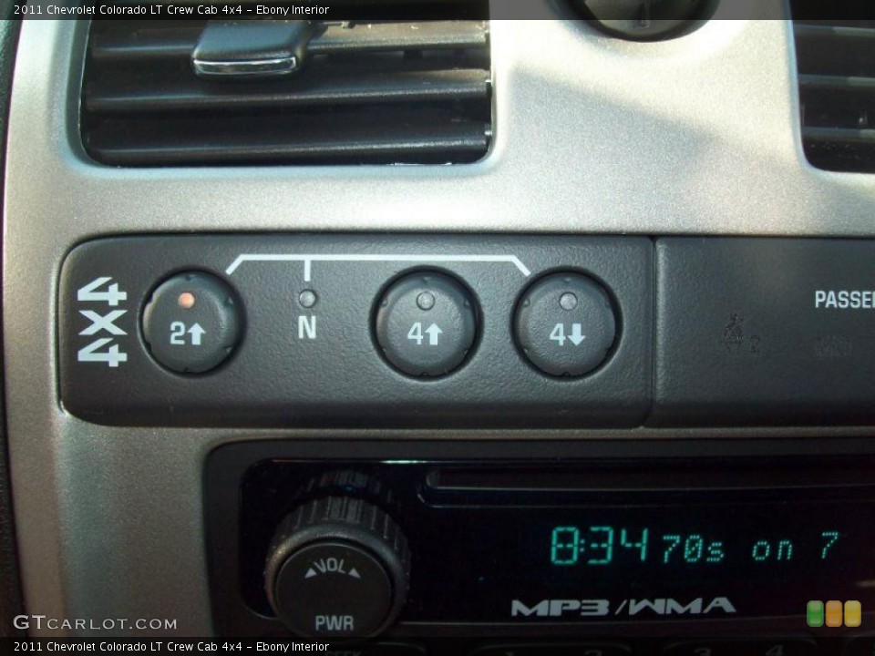 Ebony Interior Controls for the 2011 Chevrolet Colorado LT Crew Cab 4x4 #40547593