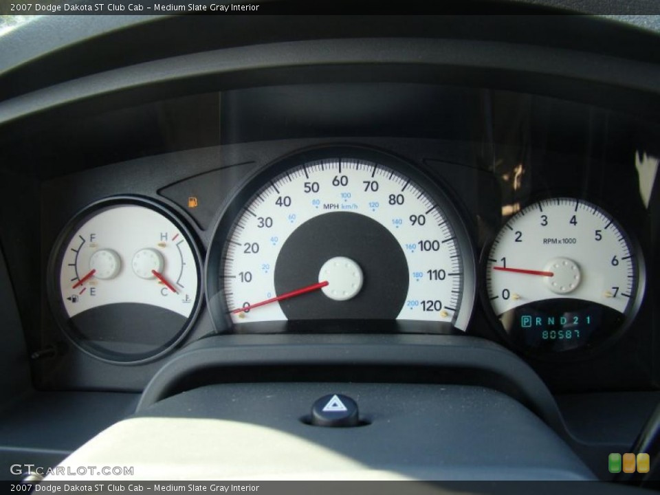 Medium Slate Gray Interior Gauges for the 2007 Dodge Dakota ST Club Cab #40552069