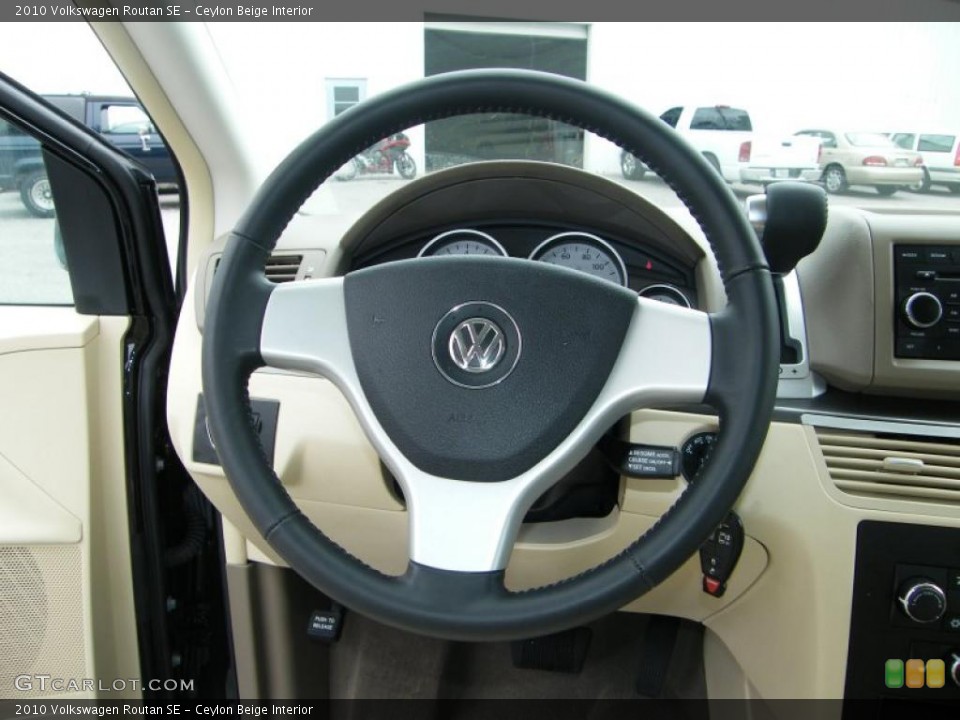 Ceylon Beige Interior Steering Wheel for the 2010 Volkswagen Routan SE #40558281
