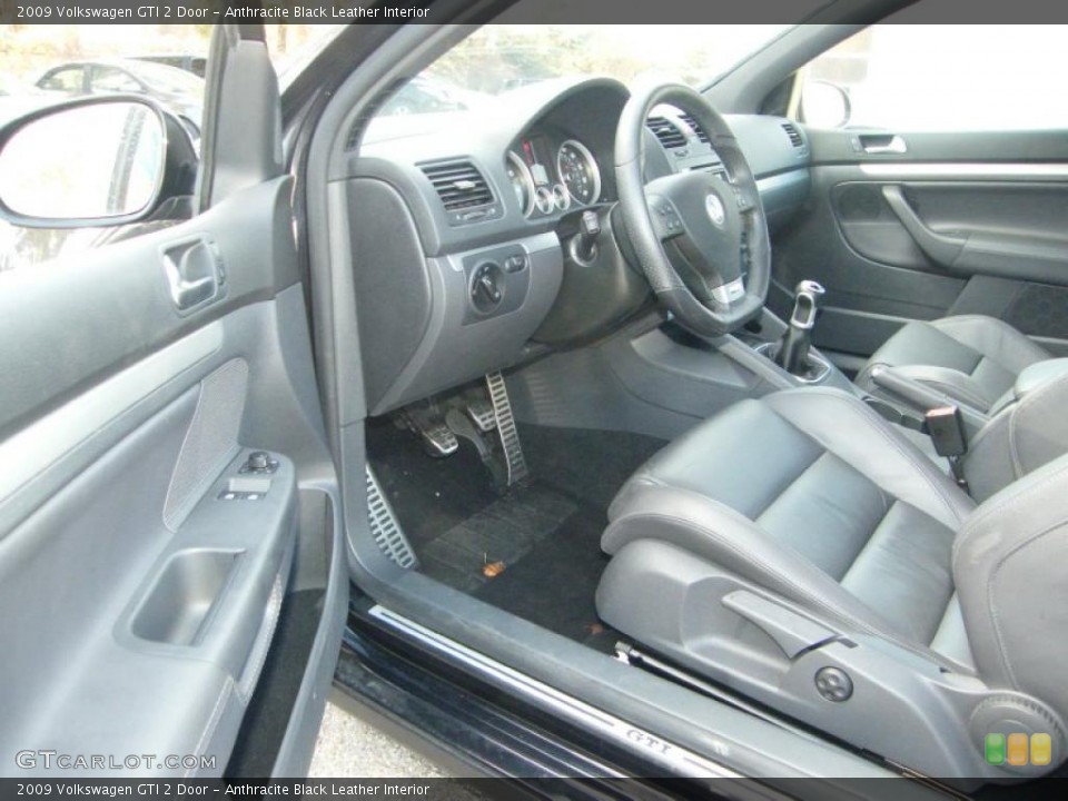 Anthracite Black Leather Interior Photo for the 2009 Volkswagen GTI 2 Door #40558725